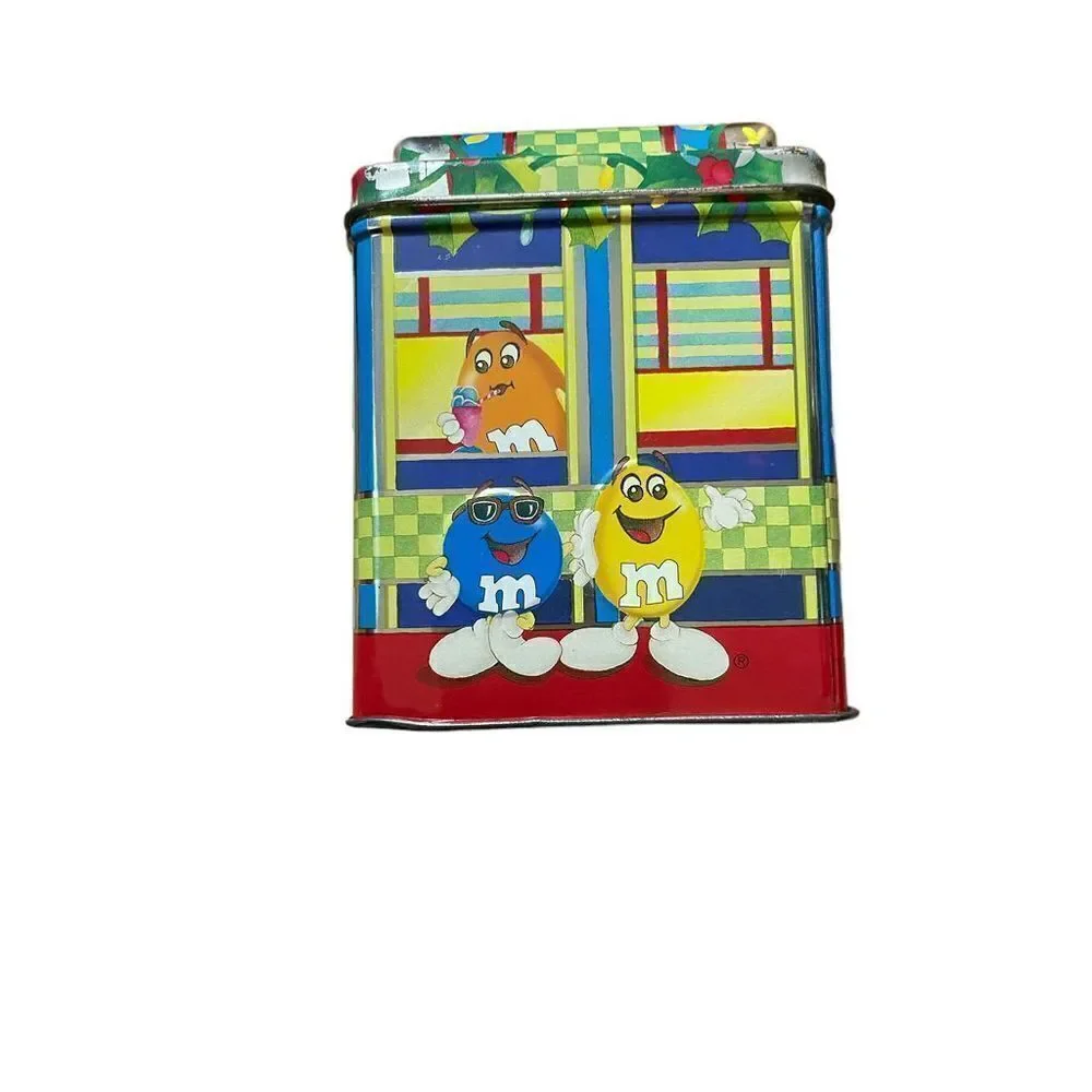 Vintage M&M’s Candy Collectible ‘dinner’ Tin 1996 Christmas Village seri…‎